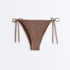 Medium-Coverage Tie Bikini Briefs with Mini Polka Dot Print Medium-Coverage Tie Bikini Briefs with Mini Polka Dot Print