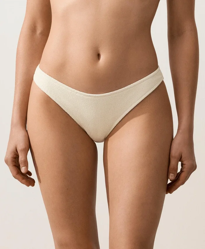 Medium-Coverage U-Cut Crinkle Bikini Briefs Medium-Coverage U-Cut Crinkle Bikini Briefs