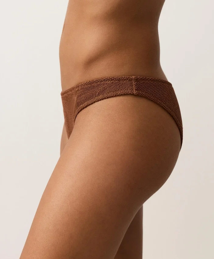 Medium-Coverage U-Cut Crinkle Bikini Briefs Medium-Coverage U-Cut Crinkle Bikini Briefs