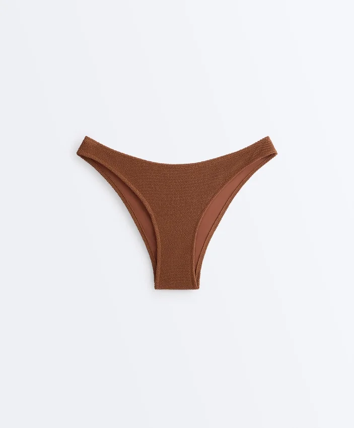 Medium-Coverage U-Cut Crinkle Bikini Briefs Medium-Coverage U-Cut Crinkle Bikini Briefs