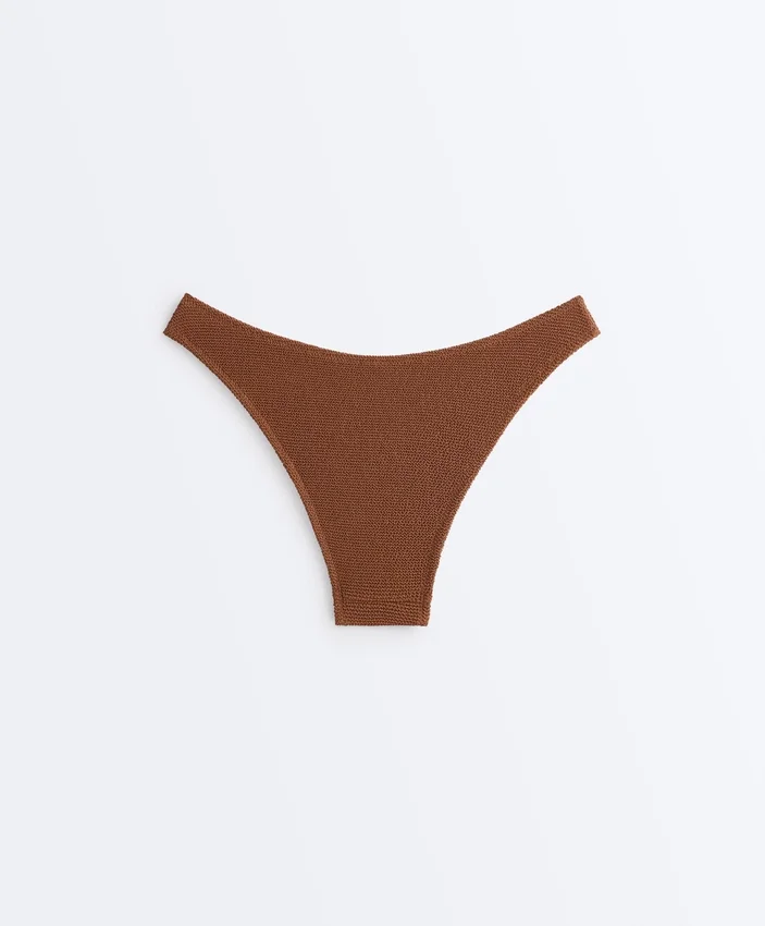 Medium-Coverage U-Cut Crinkle Bikini Briefs Medium-Coverage U-Cut Crinkle Bikini Briefs