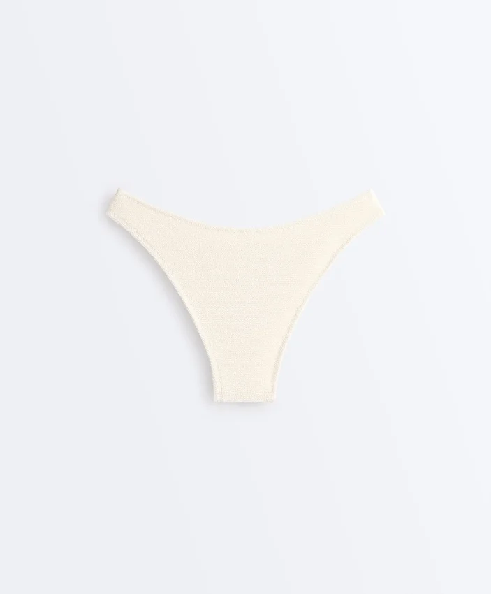 Medium-Coverage U-Cut Crinkle Bikini Briefs Medium-Coverage U-Cut Crinkle Bikini Briefs