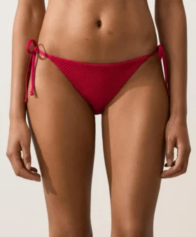 Medium-Coverage Waffle Bikini Briefs with Ties