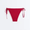 Medium-Coverage Waffle Bikini Briefs with Ties Medium-Coverage Waffle Bikini Briefs with Ties