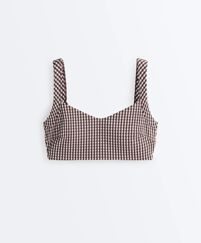 Medium Support Gingham Sports Bra Medium Support Gingham Sports Bra