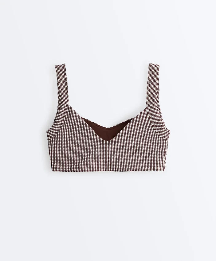 Medium Support Gingham Sports Bra Medium Support Gingham Sports Bra