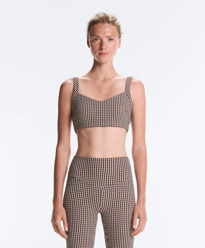 Medium Support Gingham Sports Bra Medium Support Gingham Sports Bra
