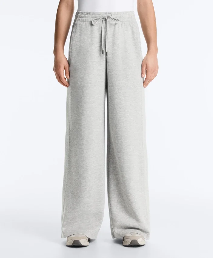 Melange Piqué Straight-Leg Trousers Melange Piqué Straight-Leg Trousers
