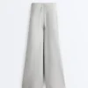 Melange Piqué Straight-Leg Trousers Melange Piqué Straight-Leg Trousers