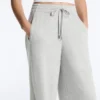 Melange Piqué Straight-Leg Trousers Melange Piqué Straight-Leg Trousers