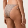 Metallic Thread Mini Print Medium-Coverage Bikini Briefs with Ties Metallic Thread Mini Print Medium-Coverage Bikini Briefs with Ties