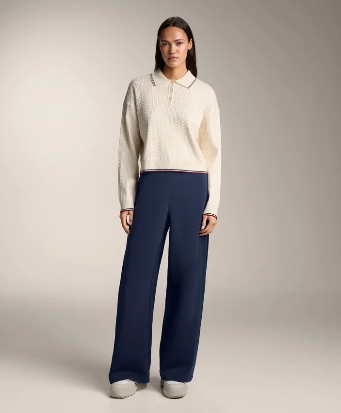 Mini Cable Knit Polo Neck Jumper Mini Cable Knit Polo Neck Jumper