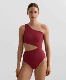 Mini Check Jacquard Asymmetric Trikini