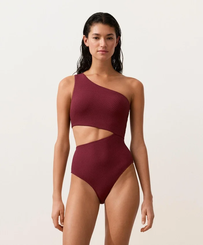 Mini Check Jacquard Asymmetric Trikini Mini Check Jacquard Asymmetric Trikini