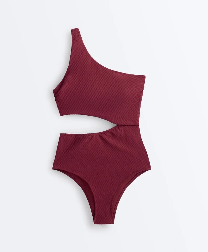 Mini Check Jacquard Asymmetric Trikini Mini Check Jacquard Asymmetric Trikini