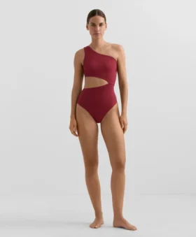 Mini Check Jacquard Asymmetric Trikini