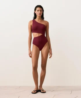 Mini Check Jacquard Asymmetric Trikini