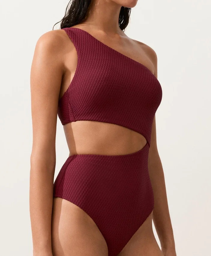Mini Check Jacquard Asymmetric Trikini Mini Check Jacquard Asymmetric Trikini