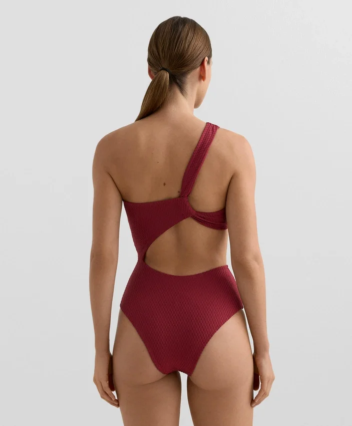 Mini Check Jacquard Asymmetric Trikini Mini Check Jacquard Asymmetric Trikini