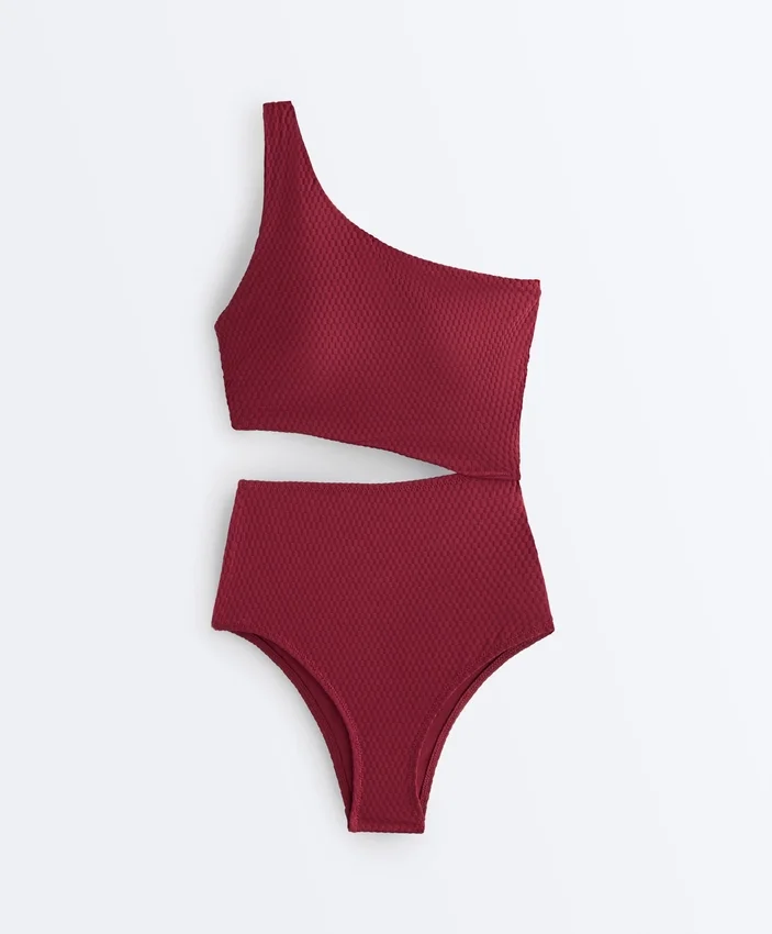 Mini Check Jacquard Asymmetric Trikini Mini Check Jacquard Asymmetric Trikini