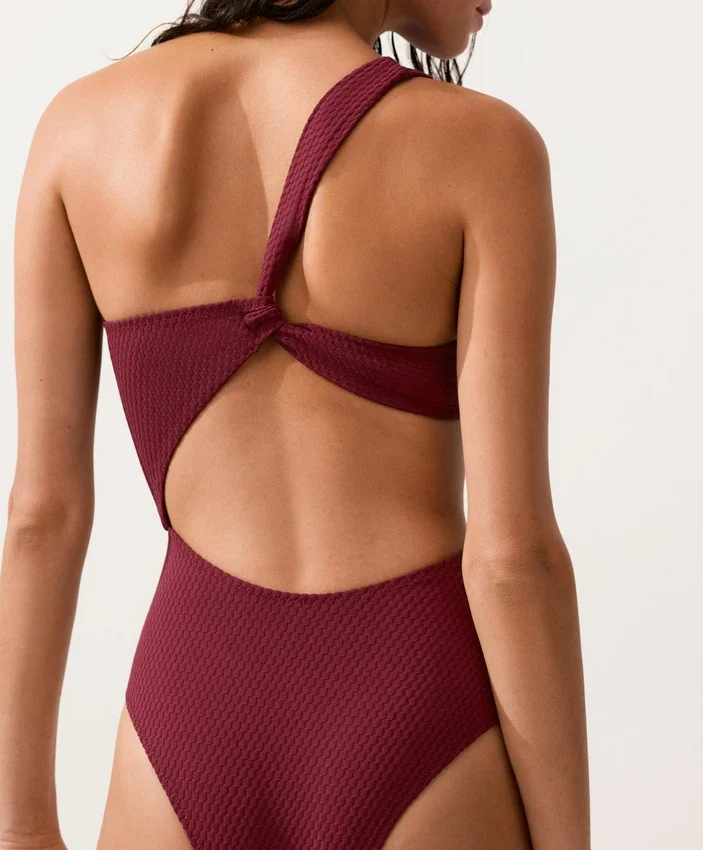 Mini Check Jacquard Asymmetric Trikini Mini Check Jacquard Asymmetric Trikini