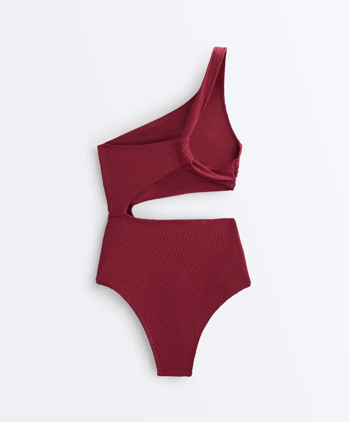Mini Check Jacquard Asymmetric Trikini Mini Check Jacquard Asymmetric Trikini