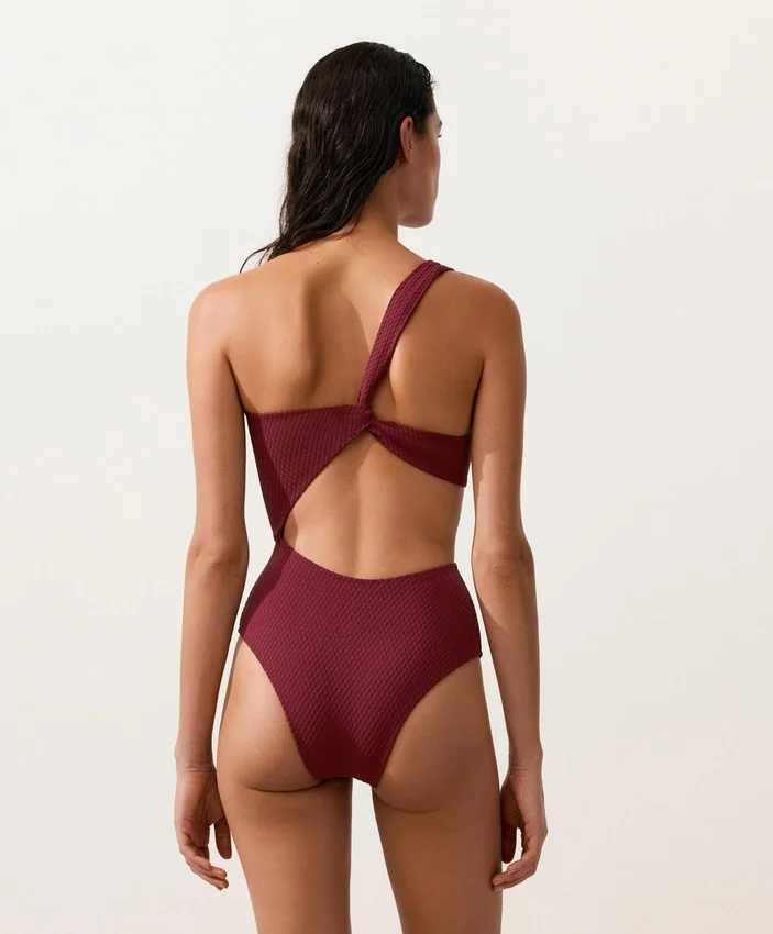 Mini Check Jacquard Asymmetric Trikini Mini Check Jacquard Asymmetric Trikini