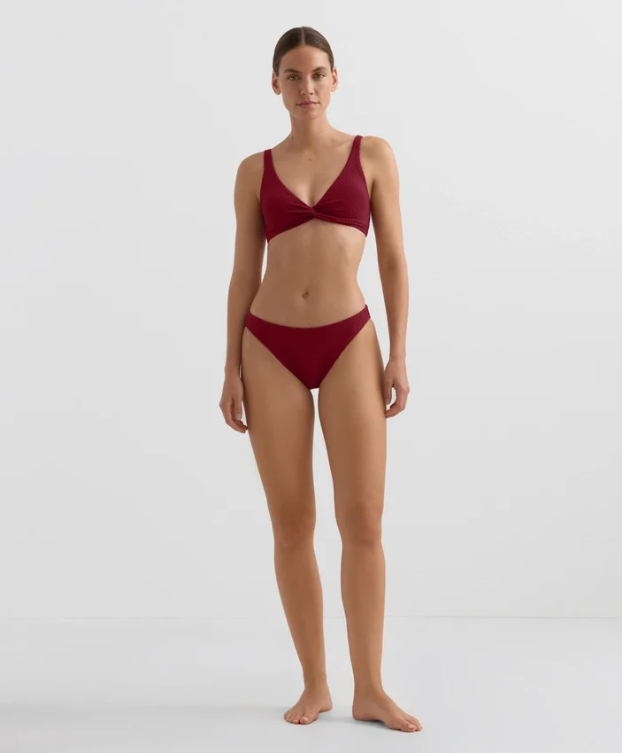 Mini Check Jacquard Halter Bikini Top Mini Check Jacquard Halter Bikini Top