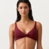 Mini Check Jacquard Halter Bikini Top