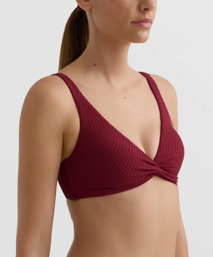 Mini Check Jacquard Halter Bikini Top Mini Check Jacquard Halter Bikini Top