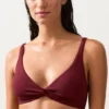 Mini Check Jacquard Halter Bikini Top