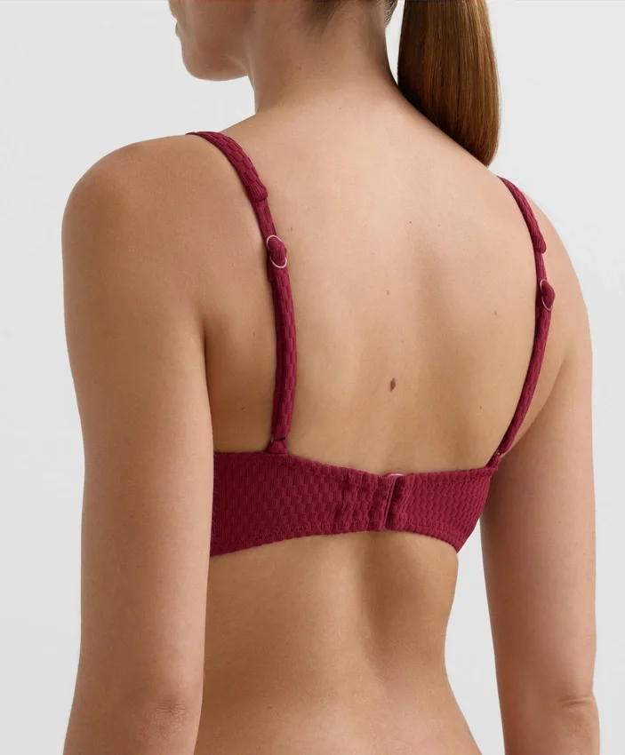 Mini Check Jacquard Halter Bikini Top Mini Check Jacquard Halter Bikini Top