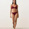 Mini Check Jacquard Halter Bikini Top