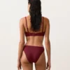 Mini Check Jacquard Halter Bikini Top