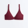 Mini Check Jacquard Halter Bikini Top