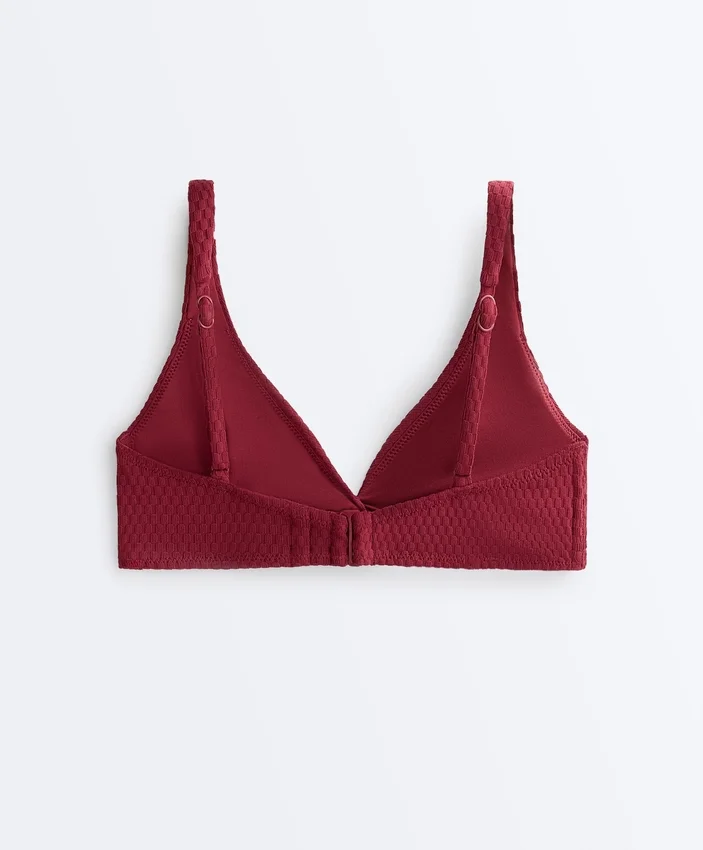 Mini Check Jacquard Halter Bikini Top Mini Check Jacquard Halter Bikini Top