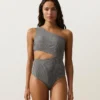 Mini Gingham Asymmetric Trikini Mini Gingham Asymmetric Trikini