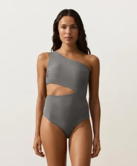 Mini Gingham Asymmetric Trikini