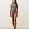 Mini Gingham Asymmetric Trikini Mini Gingham Asymmetric Trikini