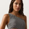 Mini Gingham Asymmetric Trikini Mini Gingham Asymmetric Trikini