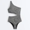 Mini Gingham Asymmetric Trikini Mini Gingham Asymmetric Trikini