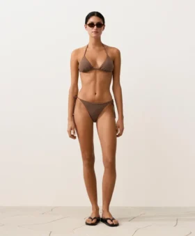 Medium-Coverage Tie Bikini Briefs with Mini Polka Dot Print