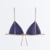 Mini Print Metallic Thread Triangle Bikini Top Mini Print Metallic Thread Triangle Bikini Top