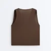 Modal Blend Crossover Sleeveless T-Shirt Modal Blend Crossover Sleeveless T-Shirt