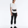 Modal Blend Short-Sleeved T-Shirt with Rounded Back Hem Modal Blend Short-Sleeved T-Shirt with Rounded Back Hem