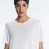 Modal Blend Short-Sleeved T-Shirt with Rounded Back Hem Modal Blend Short-Sleeved T-Shirt with Rounded Back Hem