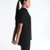 Modal Blend Short-Sleeved T-Shirt with Rounded Back Hem Modal Blend Short-Sleeved T-Shirt with Rounded Back Hem