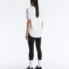 Modal Blend Short-Sleeved T-Shirt with Rounded Back Hem Modal Blend Short-Sleeved T-Shirt with Rounded Back Hem