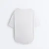Modal Blend Short-Sleeved T-Shirt with Rounded Back Hem Modal Blend Short-Sleeved T-Shirt with Rounded Back Hem