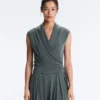 Modal Blend Sleeveless Crossover T-Shirt Modal Blend Sleeveless Crossover T-Shirt